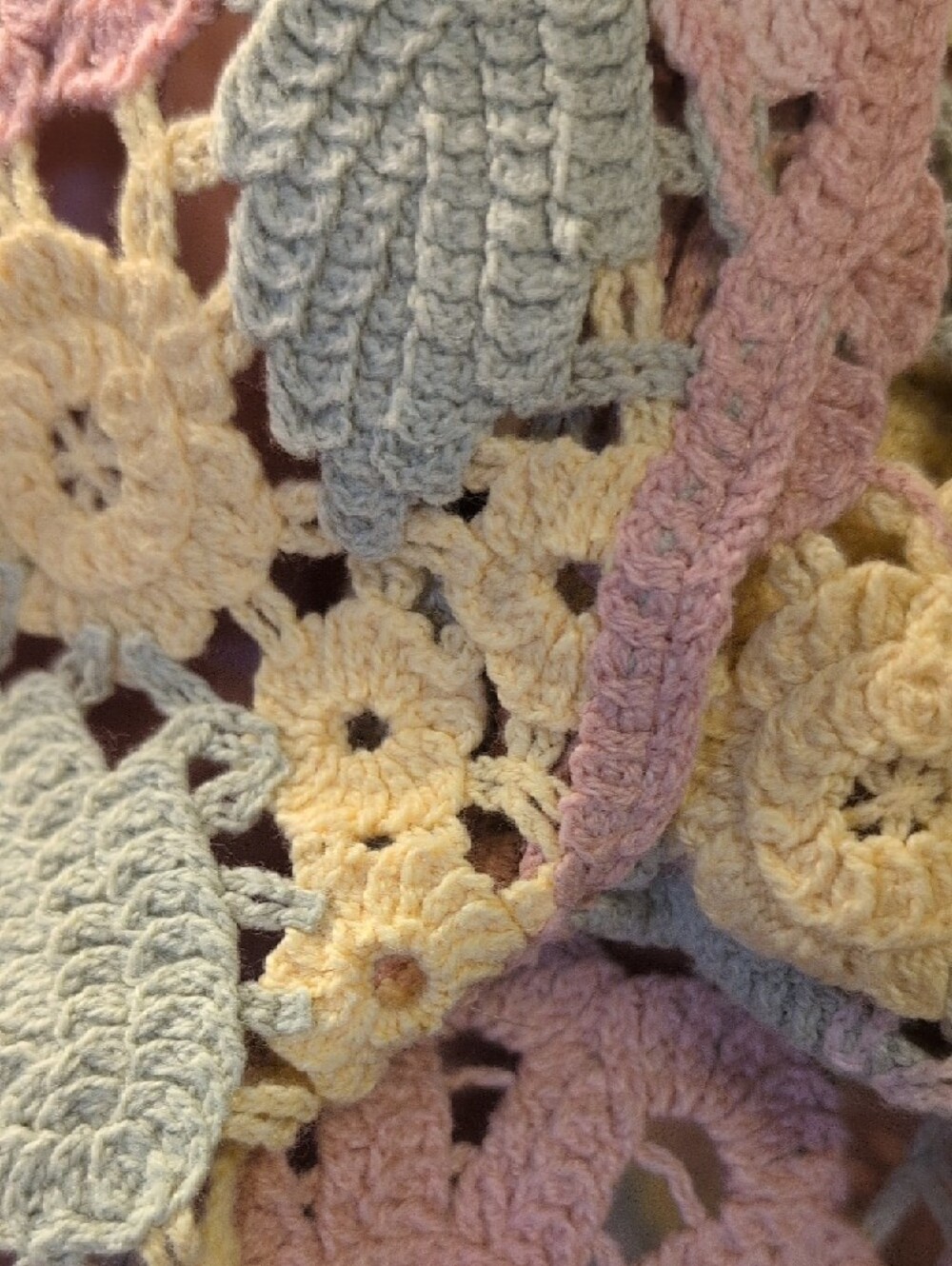 Mango Crochet Floral Knit Top in Peach and Yellow - Picture 10 of 12